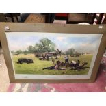 A SIGNED DAVID SHEPHERD LIMITED EDITION PRINT 70 / 850 (AT READINESS SUMMOL 1940), UNFRAMED