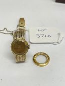 UNIVERSAL GENEVA, 18CT GOLD LADIES WATCH CASING WITH A 14 CARAT STRAP, 20 GRAMS IN GOLD