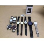 A QUANTITY OF GENTLEMANS WATCHES SEKONDA, LORUS, CITIZEN AND MORE