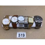 A QUANTITY OF GENTLEMANS WATCHES, ACCURIST, CITIZEN, SEIKO AND MORE