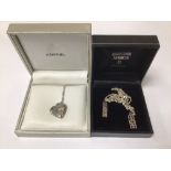 KIT HEATH 925 SILVER PENDANTS AND CHAIN, CHARLES RENNIE MACKINTOSH STYLE WITH A 925 SILVER HEART AND