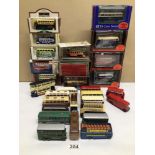 A MIXED COLLECTION OF DIE-CAST PRECISION SCALED MODEL BUSES AND COACHES, SOME BOXED, INCLUDES GILBOW