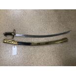 A 19TH CENTURY REPRODUCTION RUSSIAN CAVALRY SABRE AND SCABBARD