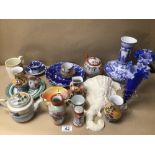 A MIXED COLLECTION OF MAINLY ORIENTAL PORCELAIN, INCLUDES NORITAKE AND MORE WITH SOME CONTAINING