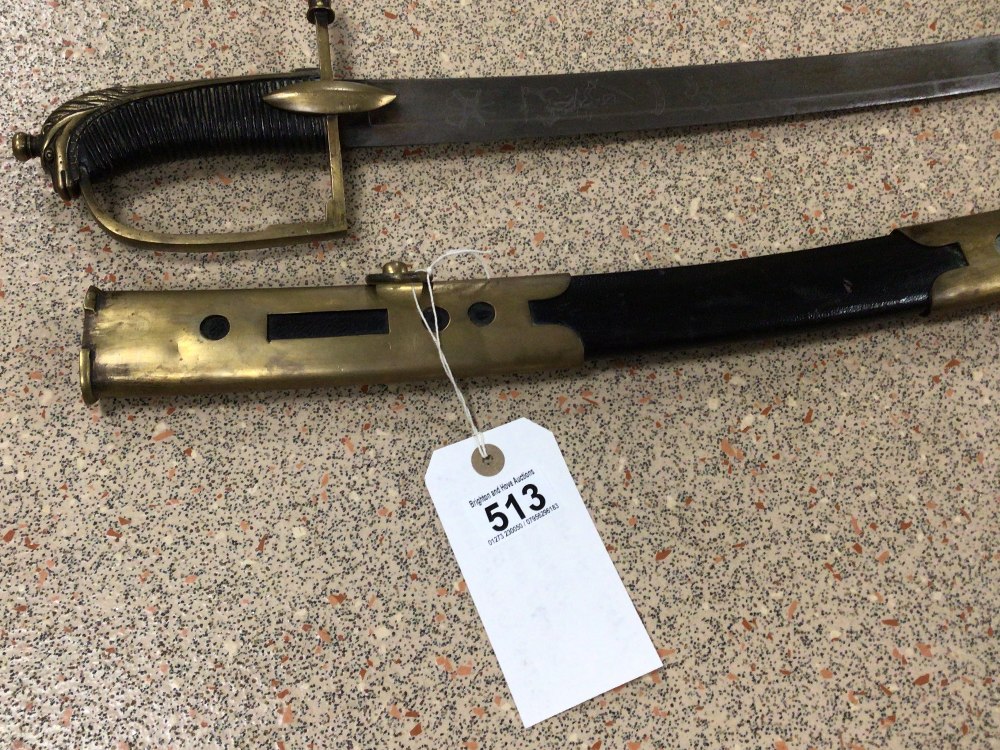 A 19TH CENTURY REPRODUCTION RUSSIAN CAVALRY SABRE AND SCABBARD - Image 2 of 6
