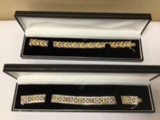 TWO BOXED 925 ITALY MILOR SILVER BRACELETS, 18CM