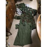 1980S ISSUED GENUINE BRITISH ARMY UNIFORM, FALKLANDS WAR ERA WITH HEAVYWEIGHT SMOCK JACKET,