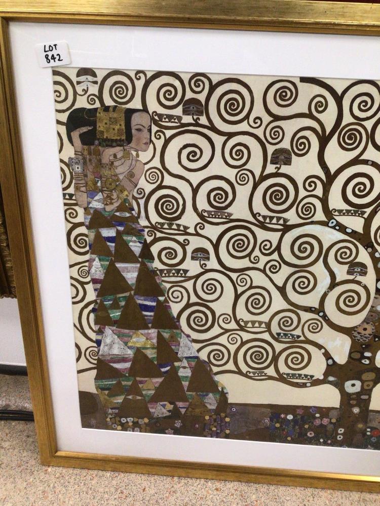 A GUSTAV KLIMT, TREE OF LIFE, 2007 PICTURE FRAMED AND GLAZED 105 X 74CM - Image 3 of 5