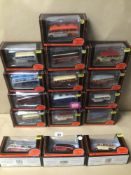 SIXTEEN BOXED DIE-CAST TOYS 1:76 SCALE BUSES/COACHES