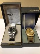 TWO BOXED SEIKO GENTS WATCHES BOTH AUTOMATICS