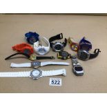 A QUANTITY OF MIXED WATCHES, SIMPSONS, SNOOPY AND MORE