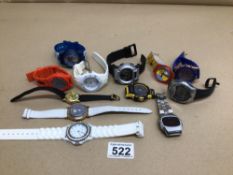 A QUANTITY OF MIXED WATCHES, SIMPSONS, SNOOPY AND MORE