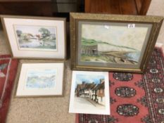 MAINLY FRAMED AND GLAZED LOCAL ARTIST WATERCOLOURS PATRICIA HALL (ROTTINGDEAN) AND MORE