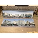 TWO LARGE PHOTOGRAPHS OF BRIGHTON SEAFRONT 199 X 44CM