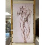 A PICTURE OF A NUDE FIGURE 80 X 42 CM