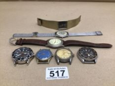 A QUANTITY GENTLEMANS WATCHES, FEREX, VEGA AND MORE