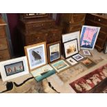 A LARGE QUANTITY OF SHIPS/BOATING PRINTS AND PHOTOGRAPHS, TITANIC CUNARD AND MORE, MOST FRAMED AND