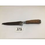 AN EARLY SOLINGEN GERMANY HUNTING KNIFE WITH SHEAF