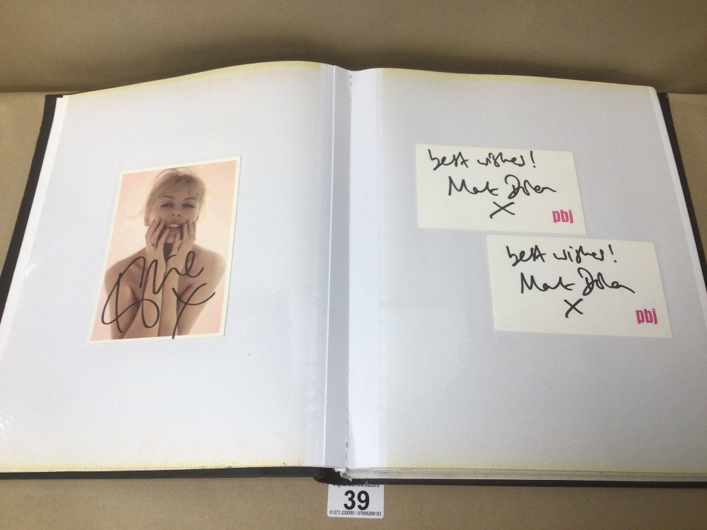 A PHOTOGRAPH ALBUM OF CELEBRITIES CONTAINING THEIR AUTOGRAPHS INCUDES JAMES EARL JONES, USAIN BOLT - Image 2 of 19