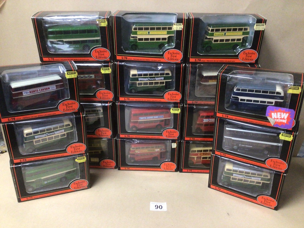 A COLLECTION OF GILBOW EXCLUSIVE FIRST EDITIONS DIE-CAST MODELS OF DOUBLE DECKER BUSES IN BOXES 1: