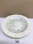 A LARGE POOLE POTTERY ASHTRAY NO. 357 IN FW PATTERN 26CM IN DIAMETER