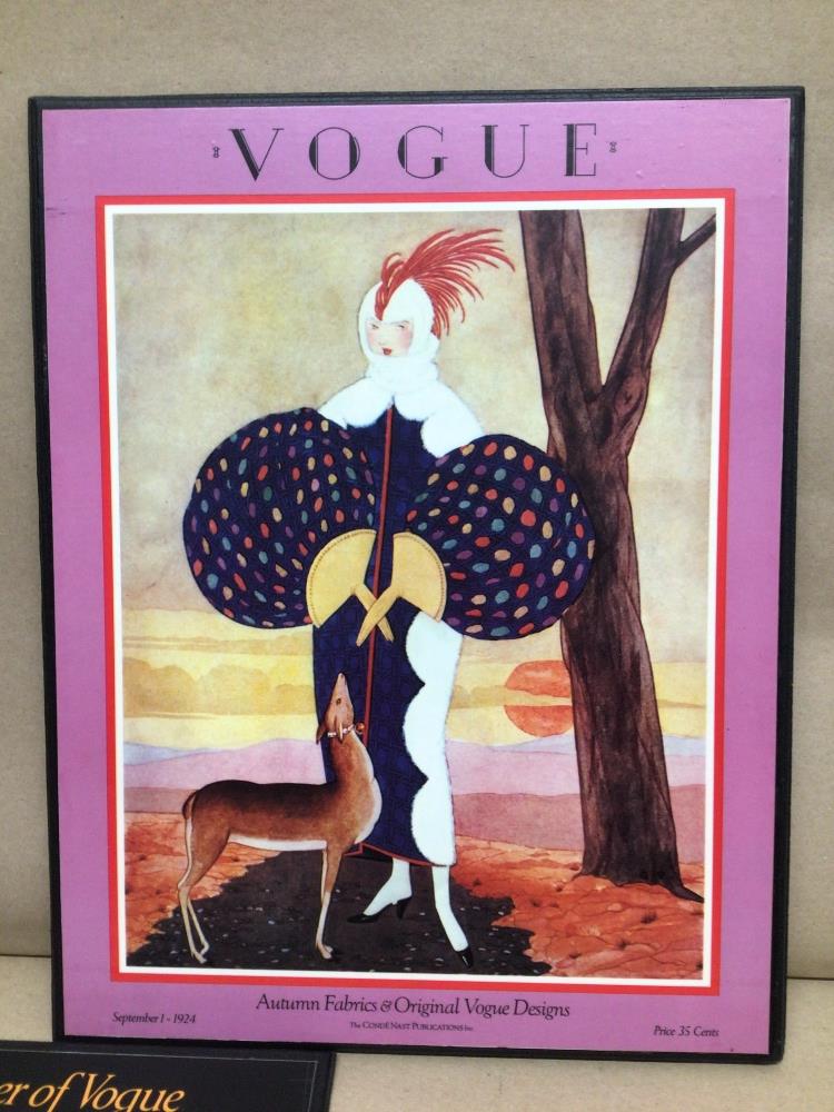 VOGUE THREE REPRODUCTION PRINTS ON BOARD, 37 X 29CM - Image 3 of 4