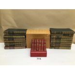 BOOKS, LEATHER BOUND, CHARLES DICKENS SIXTEEN STORIES THE OXFORD INDIA PAPER WITH A MINIATURE SET OF