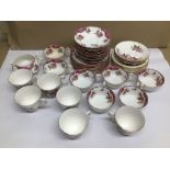 LAWLEYS NORFOLK POTTERY 27 PART TEA SERVICE WITH QUEEN ANNE 16 PIECE PART TEA SERVICE