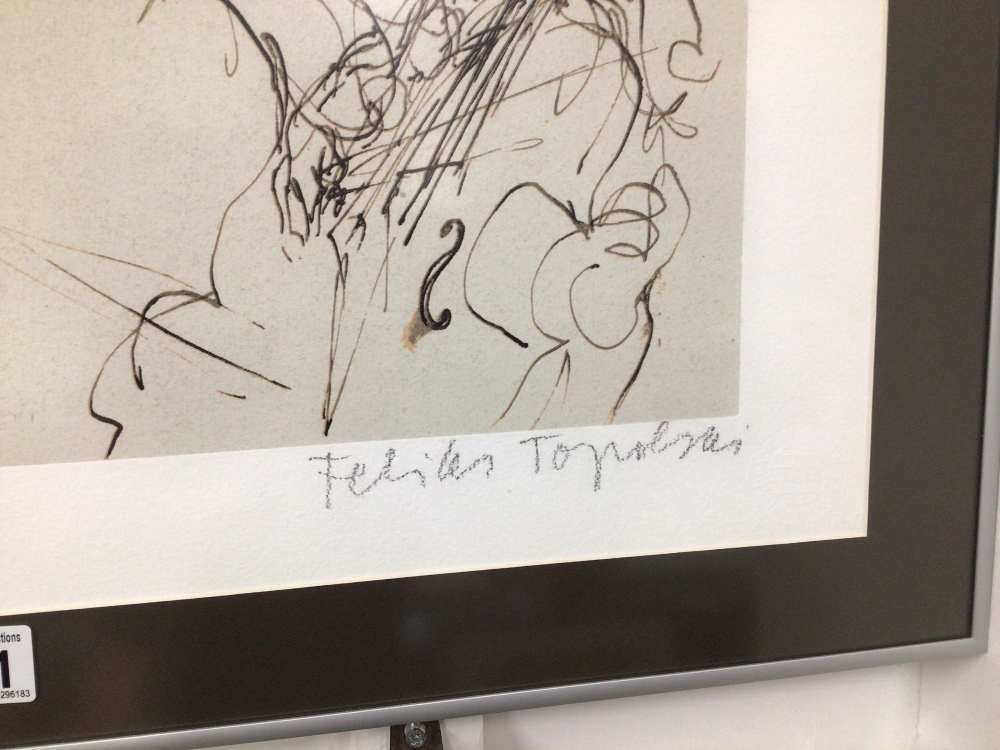 FELIKS TOPOLSKI FRAMED AND GLAZED LIMITED EDITION PRINT 164/200, 79 X 60CM - Image 2 of 3