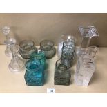 A COLLECTION OF MOSTLY DARTINGTON GLASSWARE, INCLUDES AT LEAST ONE DESIGNED BY ‘FLOWERS’ LARGEST