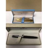 A QUANTITY OF PENS GOLD PLATED SHEAFFER'S AND WATERMAN PEN