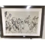 FELIKS TOPOLSKI FRAMED AND GLAZED LIMITED EDITION PRINT 164/200, 79 X 60CM