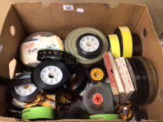 A COLLECTION OF VINTAGE FILM REELS INCLUDING PEPSI MEDIEVAL (2004) COMMERCIAL, TEASER TRAILERS AND