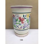 A LARGE POOLE POTTERY VASE IN FLORAL DESIGN NO. 568 IN THE BN PATTERN 30CM IN HEIGHT