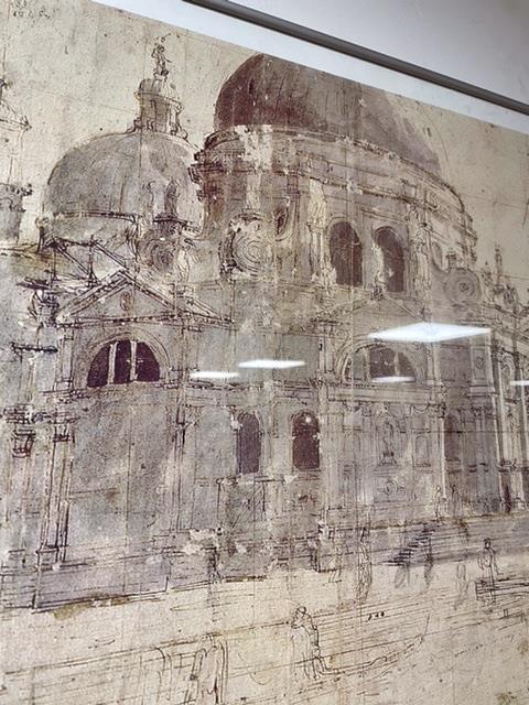 A LARGE VENITIAN PRINT (VANVITELLI) OF SANTA MARIA DELLA SALUTE, 121 X 47CM - Image 4 of 5