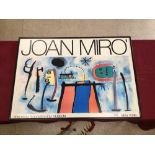 JOAN MIRO FRAMED PRINT, ABSTRACT ART, 88 X 62CM