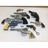 VINTAGE DIE-CAST TOY CAP GUNS, LONE STAR, CRESCENT VICTORY & GONHER SEVERAL A/F
