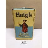 A BOXED UNOPENED VINTAGE BOTTLE OF HAIGS DIMPLE WHISKY