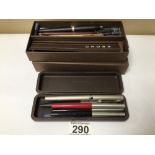 A QUANTITY OF PENS, PARKER, CROSS ROLLED GOLD