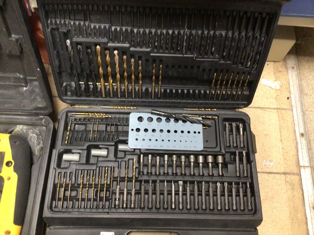 A QUANTITY OF TOOLS ALL CASED, CLARKE DRILL, TAP AND DIE SET, POWERCRAFT DRILL SET AND AEG POWER - Image 7 of 8