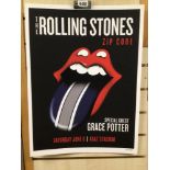 A ROLLING STONES PROMOTIONAL TOUR POSTER, 46 X 61CM