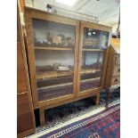 A VINTAGE MAHOGANY DISPLAY CABINET