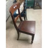 A VICTORIAN MAHOGANY BEDROOM CHAIR