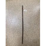 ANTIQUE BRITISH ARMY SWAGGER STICK C1908 ARDINGLY OTC (OFFICER TRAINING CORPS), 69.5CM