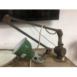 A VINTAGE INDUSTRIAL ANGLEPOISE LAMP A/F