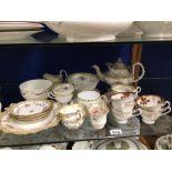 A MIXED QUANTITY OF EARLY PIECES OF CHINA INCLUDES VICTORIAN