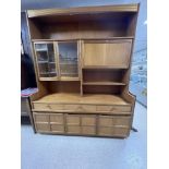 NATHAN MID-CENTURY TEAK SIDEBOARD DISPLAY UNIT, 153 X 46 X 194CM