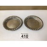 A PAIR OF 800 SILVER COASTERS, 49G