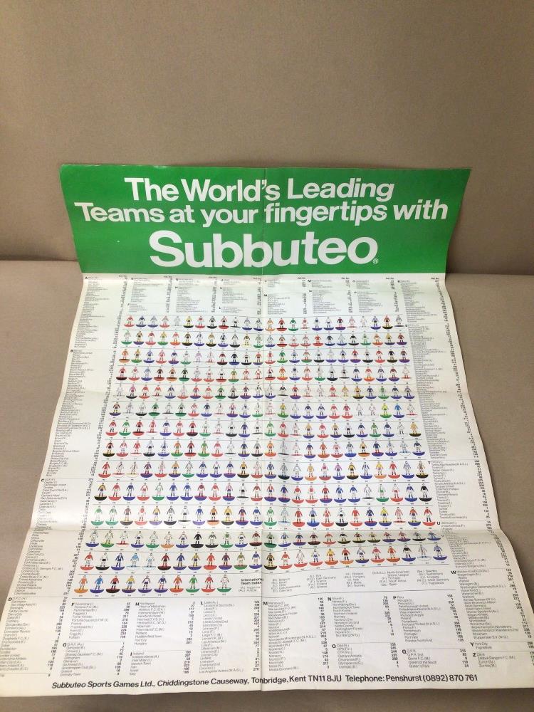 MIXED ITEMS OF SUBBUTEO, NEWCASTLE, BLACKBURN, MANCHESTER UNITED, ARSENAL, AND WEST BROM, THE 1980S - Image 6 of 6