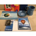 A QUANTITY OF VINTAGE BOAC ITEMS, EPHEMERA WADE TANKARD